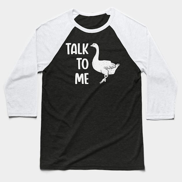 Talk to me bird (mono) Baseball T-Shirt by nickbeta